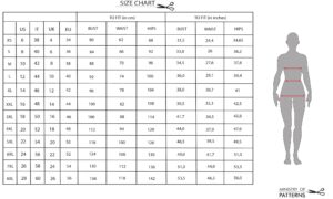 woman Model Size and Body Measurements in pakistan